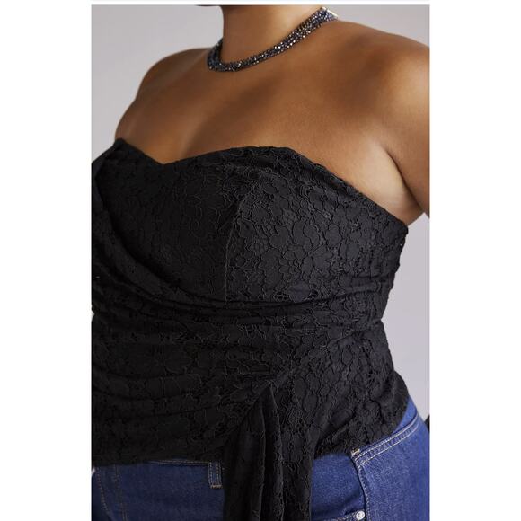 NEW Anthropologie Mare Mare Corseted Black Lace Tube Top - 1X Plus - Picture 3 of 9